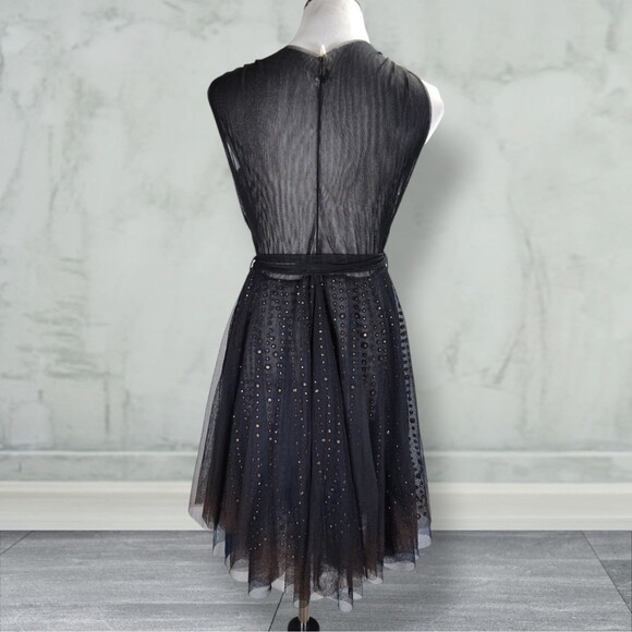 RN Convertible Dark Fairy Sheer Party Dress Size S Layered Glitter Tulle Mesh - Picture 3 of 16